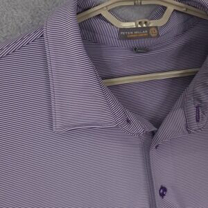 Peter Millar Purple Striped Polo Shirt